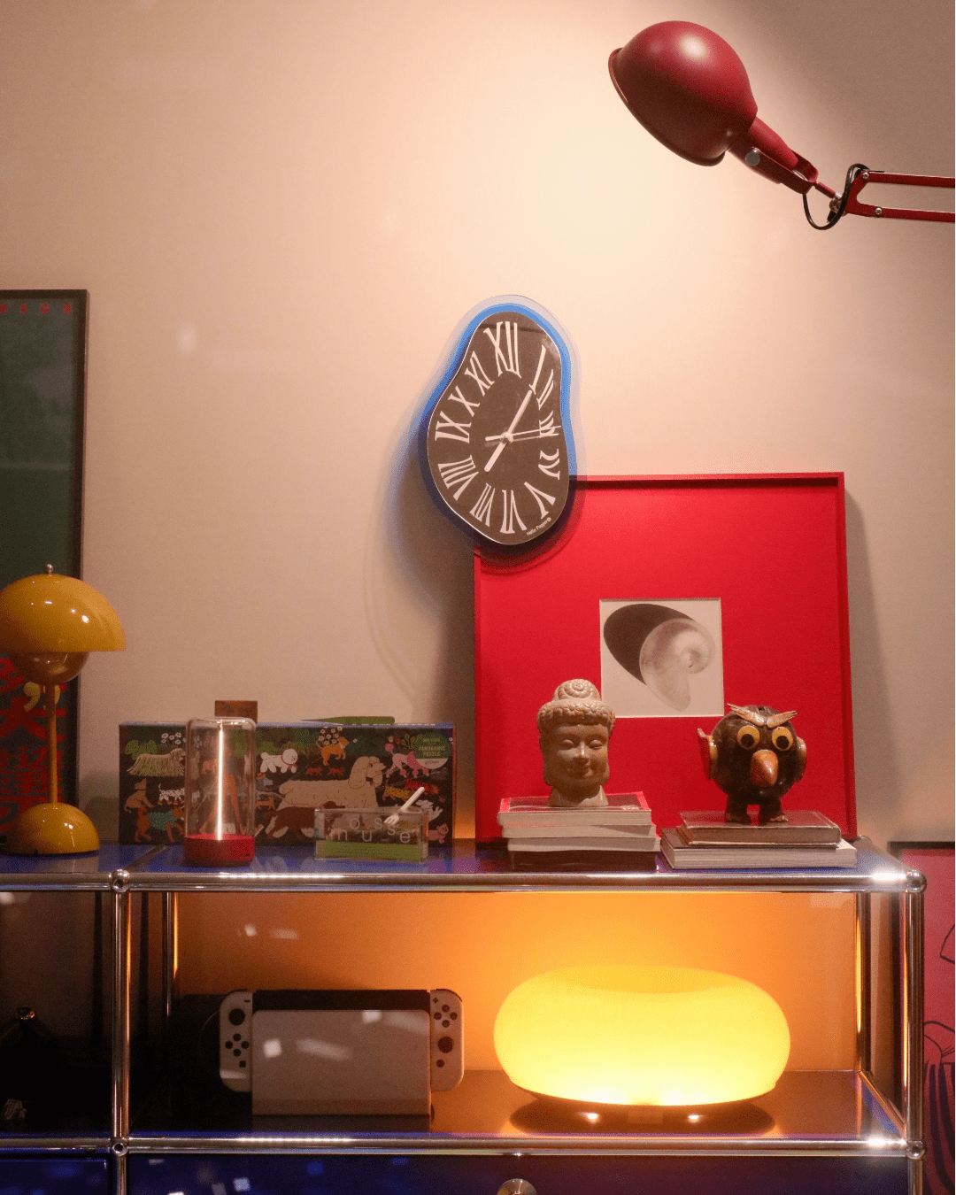 Dalí melting clock 3-layer acrylic wall clock in home office studio Hello Pepper