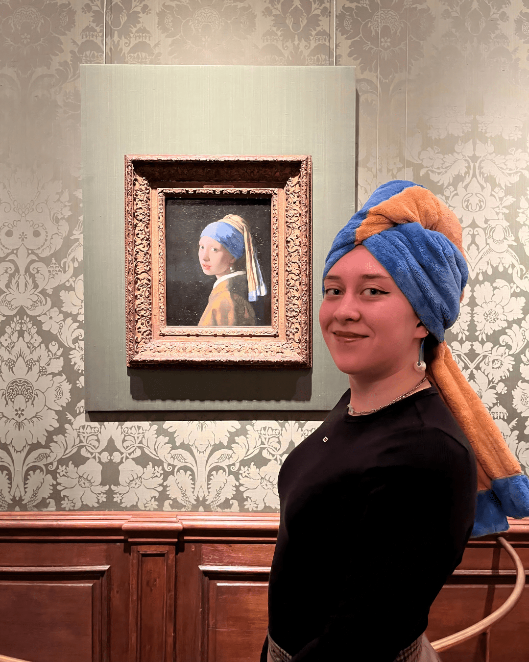 Hello Pepper-Pearl Earring Hair Towel Wrap-Hello Pepper