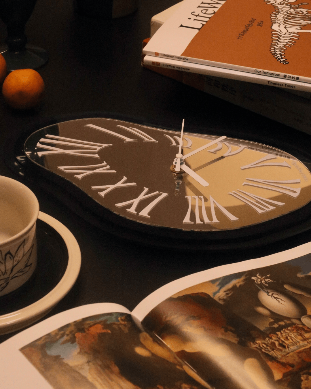 Dalí melting clock 3-layer acrylic wall clock in home office studio Hello Pepper
