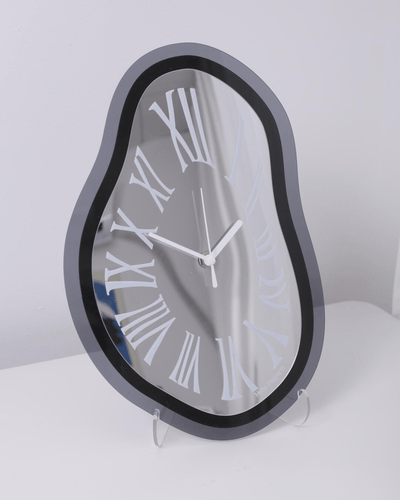 Black translucent 3-layer acrylic melting clock silent movement Hello Pepper
