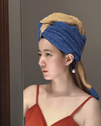 Hello Pepper-Pearl Earring Hair Towel Wrap-Hello Pepper
