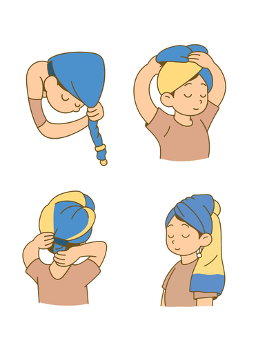 Hello Pepper-Pearl Earring Hair Towel Wrap-Hello Pepper