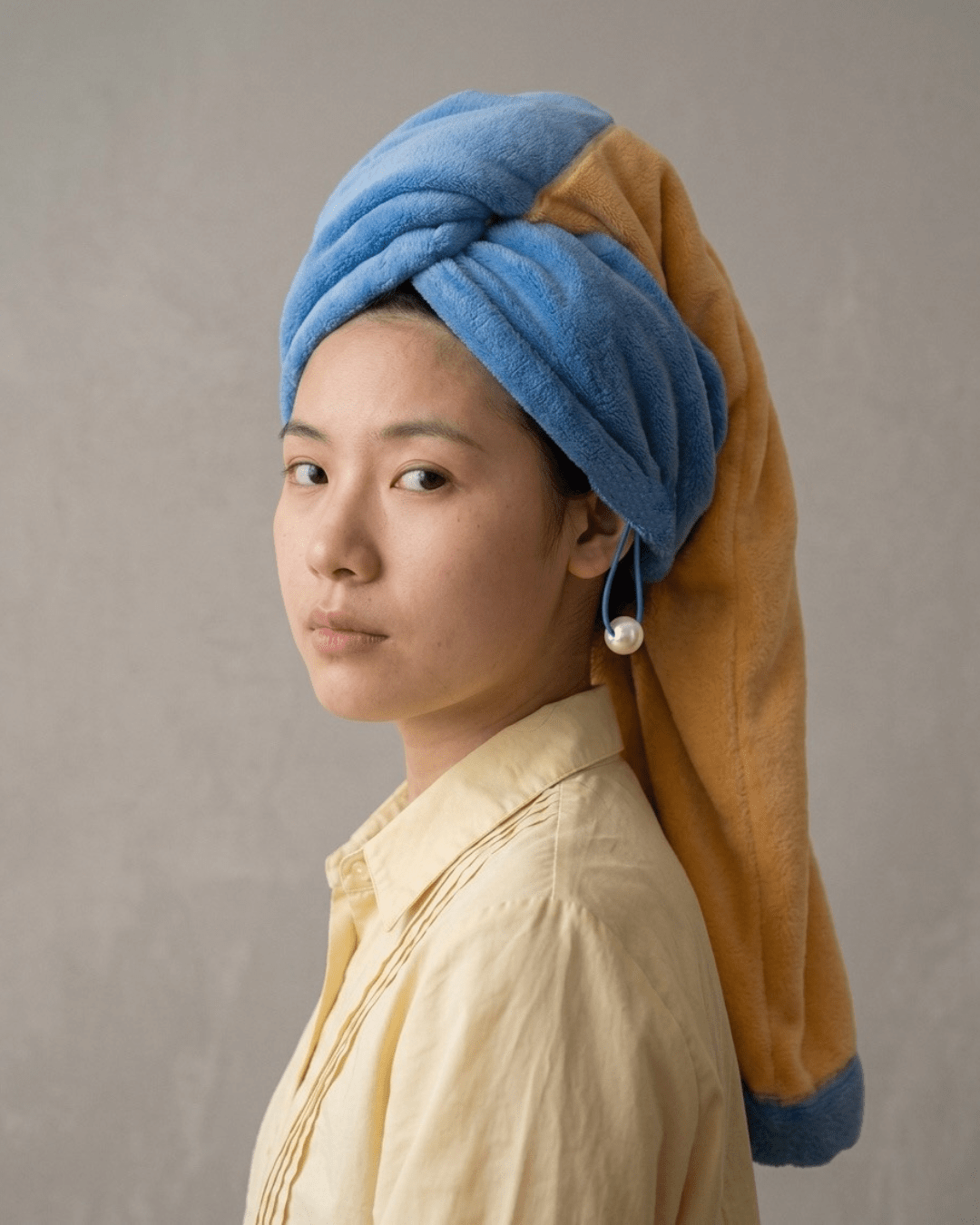 Hello Pepper-Pearl Earring Hair Towel Wrap-Hello Pepper